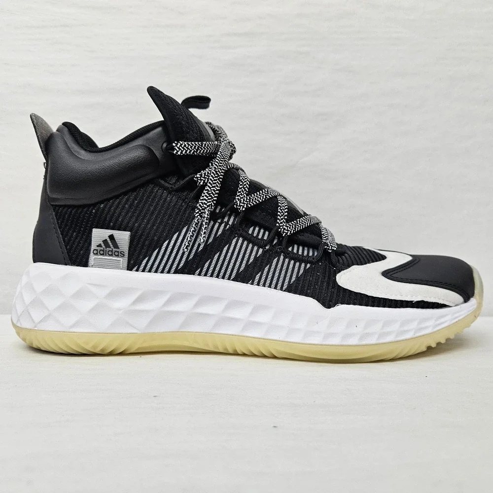 Adidas Pro Boost Mid Basketball Shoes FW9512 Core Black White Mens Size 7‎